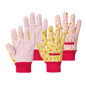 PARKSIDE® Dětské zahradní rukavice, 2 páry (4 (6–8 let), červená / světle růžová)
