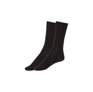 LIVERGY® Pánské ponožky s BIO bavlnou, 2 páry (43/46, černá)