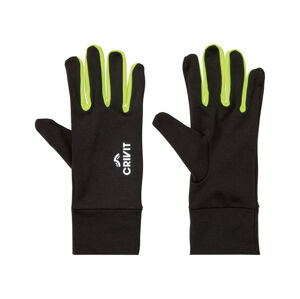 CRIVIT Dámské / Pánské funkční rukavice (adult#Žádný údaj#unisex, 8, černá/žlutá)