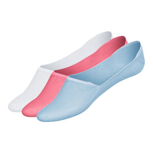 esmara® Dámské / Pánské bezešvé nízké ponožky, 3 páry (35/38, modrá/růžová/bílá, Low-Cut)