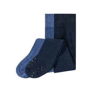 lupilu® Chlapecké punčochové kalhoty s BIO bavlnou (86/92, navy modrá / modrá)