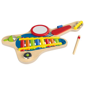 Playtive Dřevěný hudební nástroj (kytara 6 v 1)