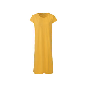 esmara® Dámské lněné šaty (adult#female#ne, L (44/46), žlutá)
