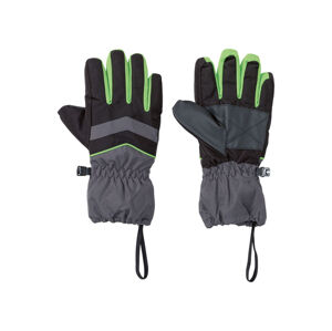CRIVIT Dětské lyžařské rukavice (child#male, 5, šedá/zelená)