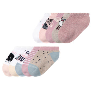 lupilu® Dívčí nízké ponožky s BIO bavlnou, 5 párů