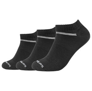 Skechers Dámské / Pánské ponožky, 3 páry (35/38, černá, Sneaker)