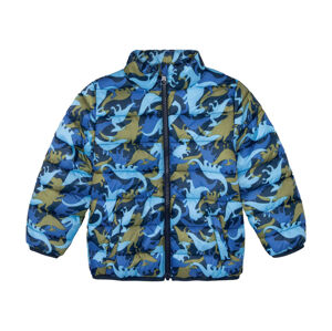 lupilu® Chlapecká prošívaná bunda (child#male#ne, 86, navy modrá / vzorovaná)