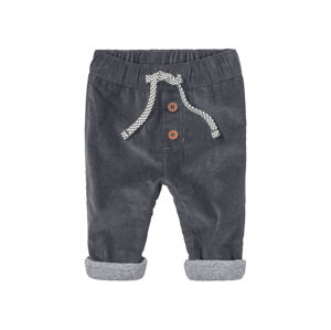 lupilu® Dětské manšestrové kalhoty BIO (baby/infant#male#ne, 50, šedá)