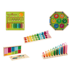Playtive Dřevěná výuková hra Montessori - počítán