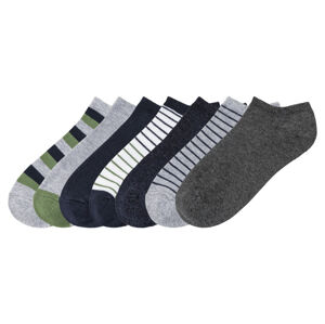 pepperts!® Chlapecké nízké ponožky s bio bavlnou, 7 (31/34, šedá/navy modrá/zelená/bílá)