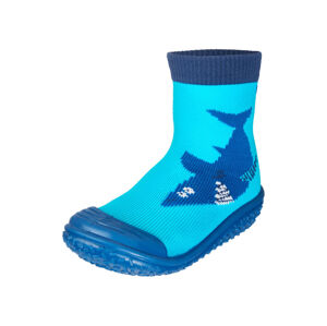 Playshoes Dětské vodní protiskluzové ponožky (20/21, světle modrá / žralok)