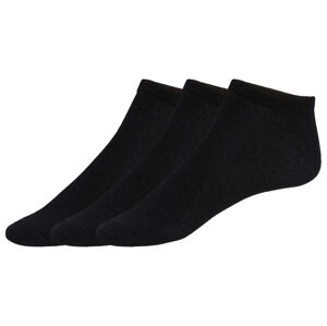 LIVERGY® Pánské nízké ponožky s BIO bavlnou, 3 páry (43/46, černá)