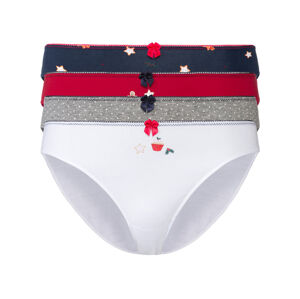 Happy Shorts Dámské vánoční kalhotky, 4 kusy (S, červená/navy modrá/bílá)