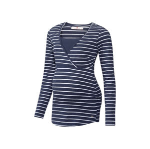 bellybutton Dámské těhotenské triko s dlouhými rukáv (adult#female#ano, 44, pruhy navy modrá / bílá)