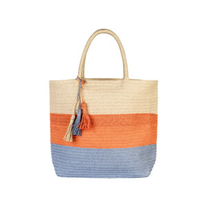esmara® Dámská plážová taška (béžová/oranžová/modrá)