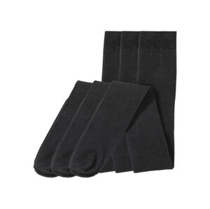 Dívčí punčochové kalhoty, 3 kusy (110/116, černá)
