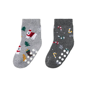 lupilu® Chlapecké vánoční termo ponožky, 2 páry (23/26, šedá )