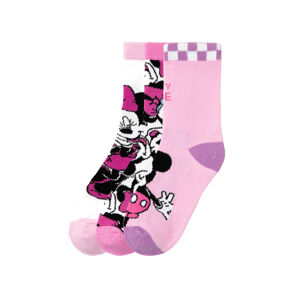 Dívčí ponožky, 3 páry (27/30, Mickey bílá / růžová)