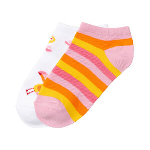 Dětské ponožky, 2 páry (35/38, růžová/bílá)