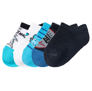 lupilu® Chlapecké nízké ponožky, 5 párů (19/22, pruhy / modrá / bílá / námořnická modrá )