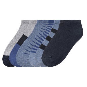 pepperts!® Chlapecké ponožky, 7 párů (39/42, navy modrá / šedá / modrá pruhovaná )
