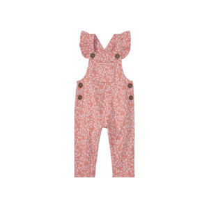 lupilu® Dívčí kalhoty s laclem s BIO bavlnou (baby/infant#female#ne, 62, vzorovaná)