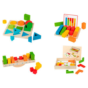 Playtive Dřevěná duhová motorická hračka Montessori