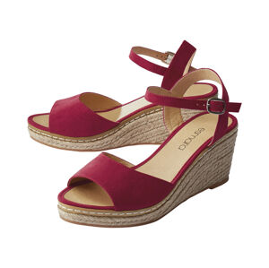 esmara® Dámské sandály na klínku (36, červená)