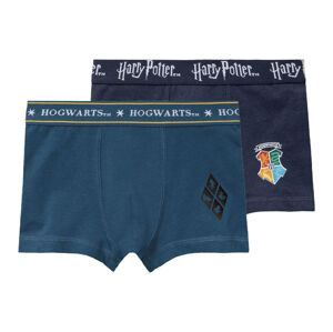 Chlapecké boxerky Harry Potter, 2 kusy (146/152, tmavě modrá / modrá / šedá)