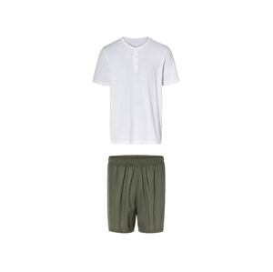 LIVERGY® Pánské pyžamo (M (48/50), bílá/khaki)