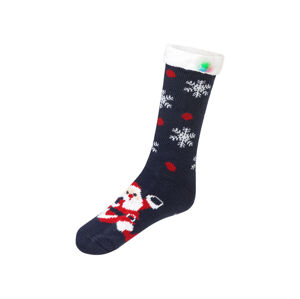 Dámské / Pánské vánoční ponožky s LED (39/42, námořnická modrá)