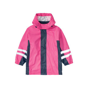 Playshoes Dětská nepromokavá bunda s fleecovou pod (child#unisex#ne, 86/92, námořnická modrá / růžová)