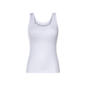 esmara® Dámská bezešvá krajková košilka s BIO bavlnou (L (44/46), bílá)
