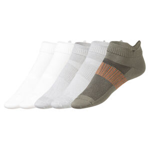CRIVIT Pánské funkční nízké ponožky, 5 párů (adult#male, 39/42, bílá/šedá/oranžová)