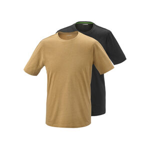 PARKSIDE® Pánské triko, 2 kusy (M (48/50), černá/béžová)