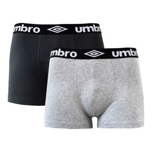 UMBRO Pánské boxerky, 2 kusy (XL, šedá/černá)