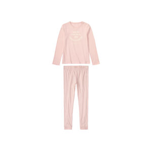 pepperts!® Dívčí pyžamo s BIO bavlnou (158/164, světle růžová)