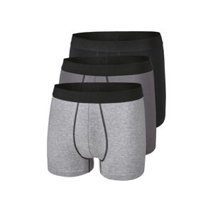 PARKSIDE® Pánské boxerky,  3 kusy (6/L, černá/šedá)