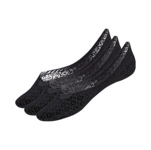 esmara® Dámské / Pánské bezešvé nízké ponožky, 3 páry (35/38, černá, síťovaná)