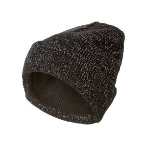 CRIVIT Dámská / Pánská pletená čepice (adult#unisex, univerzální velikost, černá)