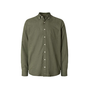 LIVERGY® Pánská lněná košile (XL (43/44), zelená)