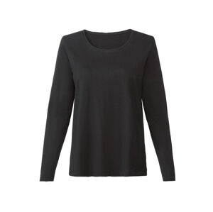 esmara® Dámské triko s dlouhými rukávy (S (36/38), černá)