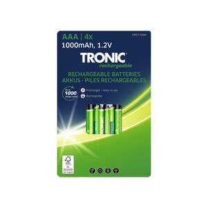 TRONIC® Nabíjecí baterie Ni-MH Ready 2 Use, 4 kusy (AAA – mikrotužková)