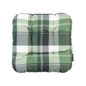 LIVARNO home Podsedák na židli s pěnovou výplní (zelená/šedá károvaná)