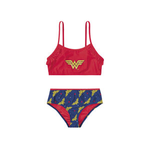 Dívčí plavky (146/152, bikiny / Wonder Woman / červená)