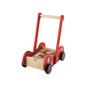 Playtive Dřevěný posuvný vozík (červená)