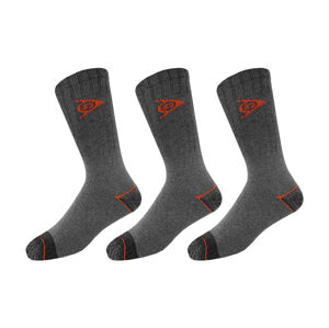 DUNLOP Pánské pracovní ponožky, 3 páry (adult#male, 43/46, tmavě šedá)