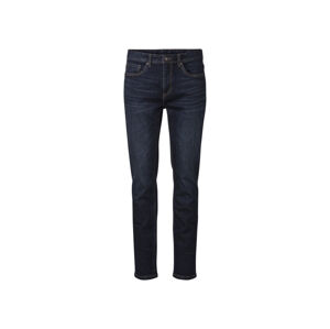 LIVERGY® Pánské džíny „Slim Fit“ (56 (40/32), tmavě modrá / opraná)