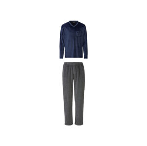 LIVERGY® Pánské pyžamo (M (48/50), navy modrá/šedá)