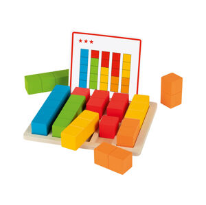 Playtive Dřevěná duhová motorická hračka Montessori (čísla)